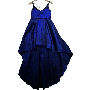 My Michelle Juniors High-Low Formal Maxi Dress Sleeveless Size 13 Royal Blue